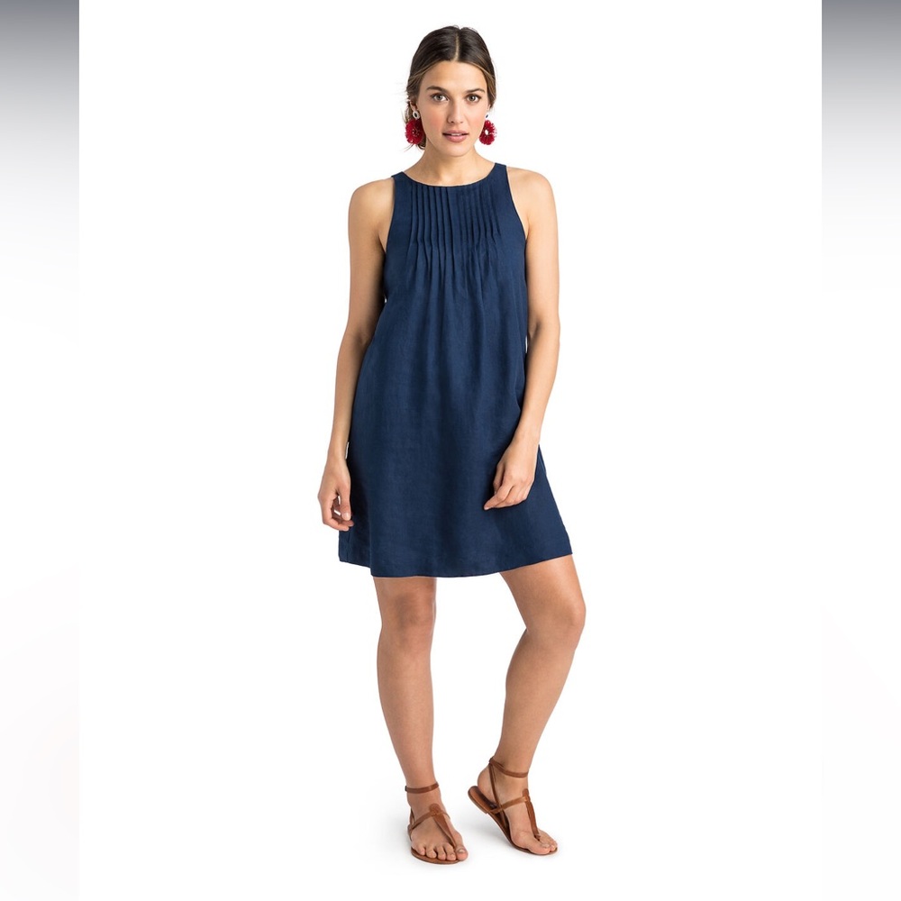 Vineyards Vines Linen Pintuck Swing Dress Size 2